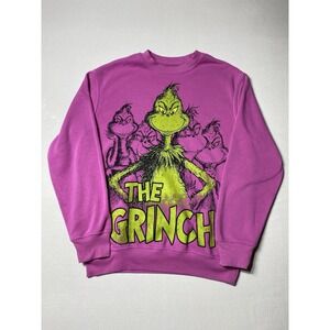 The Grinch Sweatshirt Womens XS Pink You're A Mean One Dr Seuss Graphic